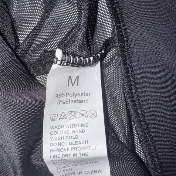 Chic Black Mesh Pants - Picture 3 of 4